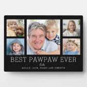PawPaw Grootvader Kleinkinderen Fotocollage Fotoplaat (voorkant)