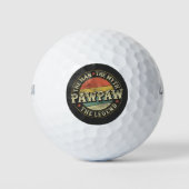 PawPaw het Man de mythe de Legende Gift Grandpa Golfballen (Voorkant)