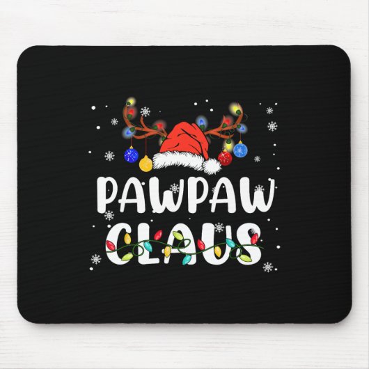 Pawpaw Kerstman Kerstmuts Rendier Leuk Kerstmis Fa Muismat (Voorkant)