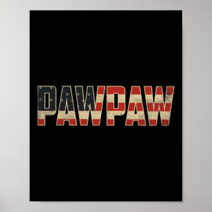 Pawpaw Kordate Patriottische Amerikaanse Vlag Vade Poster