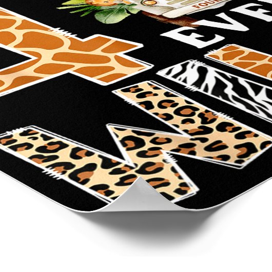 Pawpaw Of The Four Ever Wild Safari 4th Birthday B Poster (Hoek)