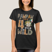 Pawpaw Of The Four Ever Wild Safari 4th Birthday B T-shirt (Voorkant)