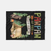 Pawpaw Of The Happy Camper First Birthday Camng Fleece Deken (Voorkant (Horizontaal))