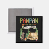 Pawpaw Of The Happy Camper First Birthday Camng Magneet (Voorkant / Achterkant)