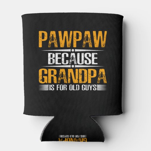 Pawpaw omdat opa voor oude jongens blikjeskoeler (Achterkant)