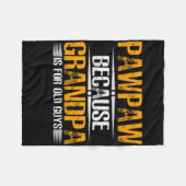 Pawpaw omdat opa voor oude jongens fleece deken (Voorkant (Horizontaal))