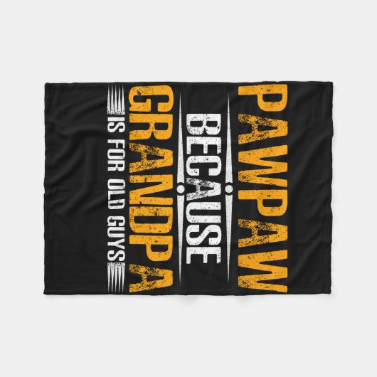 Pawpaw omdat opa voor oude jongens fleece deken (Voorkant (Horizontaal))