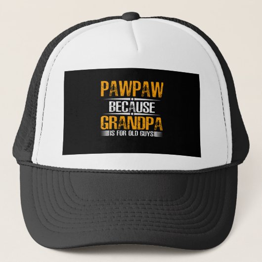 Pawpaw omdat opa voor oude jongens trucker pet (Voorkant)