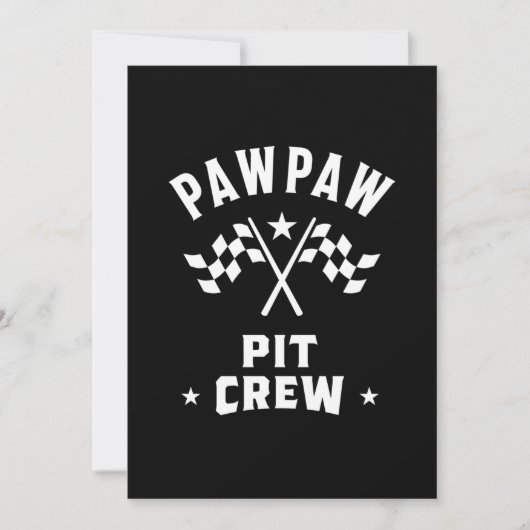 PawPaw Pit Crew Bedankkaart (Voorkant)