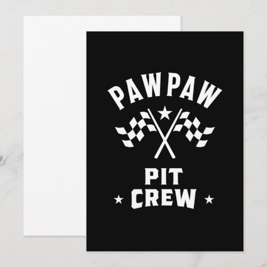 PawPaw Pit Crew Bedankkaart (Voorkant / Achterkant)