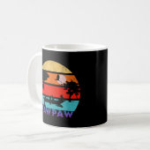 Pawpaw Retro Sunset Ocean Grootvader Koffiemok (Voorkant links)