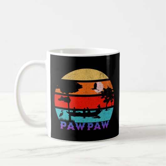 Pawpaw Retro Sunset Ocean Grootvader Koffiemok (Links)
