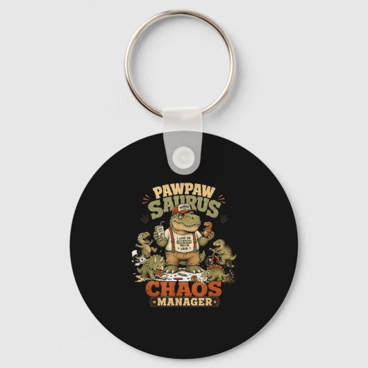 Pawpaw saurus chaos manager opa vader grap grapje sleutelhanger (Voorkant)