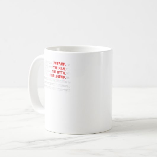 Pawpaw the Man Myth Legend American USA Flag Fathe Koffiemok (Voorkant links)