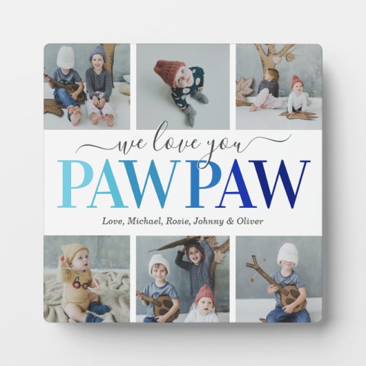 Pawpaw Vaderdag Foto Collage Plaque Fotoplaat (Voorkant)