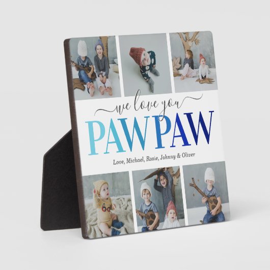 Pawpaw Vaderdag Foto Collage Plaque Fotoplaat (Voorkant)