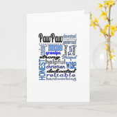 Pawpaw Vaderdag sterke trouwe Opa Papa Kaart (Gele Bloem)