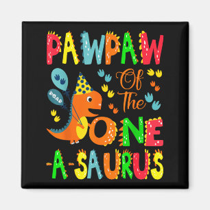 Pawpaw van de One-a-saurus 1e verjaardag jongen Di Magneet