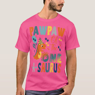 Pawpaw van de One-A-Saurus 2nd Birthday Dinosaur P T-shirt