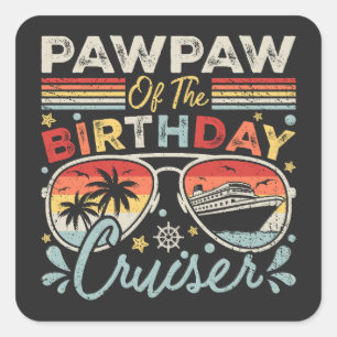 Pawpaw van de verjaardag Cruiser Vakantie Vierkante Sticker