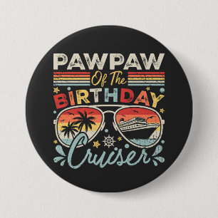 Pawpaw van de verjaardagscruiser vakantieronde ronde button 7,6 cm