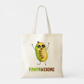 Pawpaw-vruchten met Cartoon van de luis Paw Geweld Tote Bag (Achterkant)