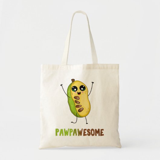 Pawpaw-vruchten met Cartoon van de luis Paw Geweld Tote Bag (Voorkant)