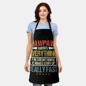 Pawpaw weet alles wat hij maakt. schort (Gedragen)