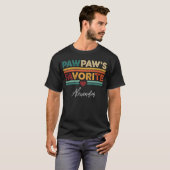 Pawpaw's Favoriete Retro Eenvoudige Moderne Script T-shirt (Voorkant volledig)