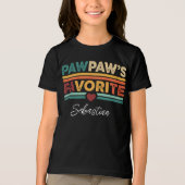Pawpaw's Favoriete Retro Eenvoudige Moderne Script Tri-Blend Shirt (Voorkant)