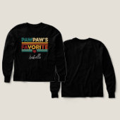 Pawpaw's Favorite Retro Simple Modern Script Name (Voorkant /achterkant)