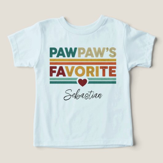 Pawpaw's Favorite Retro Simple Modern Script Name (Design voorkant)