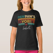 Pawpaw's Favorite Retro Simple Modern Script Name T-shirt (Voorkant)