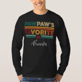 Pawpaw's Favorite Retro Simple Modern Script Name T-shirt (Voorkant)