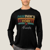Pawpaw's Favorite Retro Simple Modern Script Name Tri-Blend Shirt (Voorkant volledig)