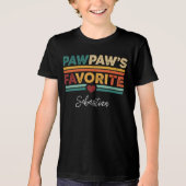 Pawpaw's Favorite Retro Simple Modern Script Name Tri-Blend Shirt (Voorkant)