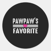 Pawpaw's Favorite  Ronde Sticker (Voorkant)
