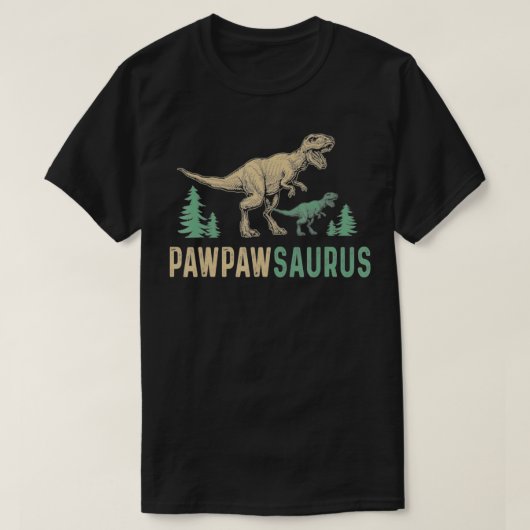 Pawpawsaurus Dinosaurus  Retro Fathers T-shirt (Design voorkant)