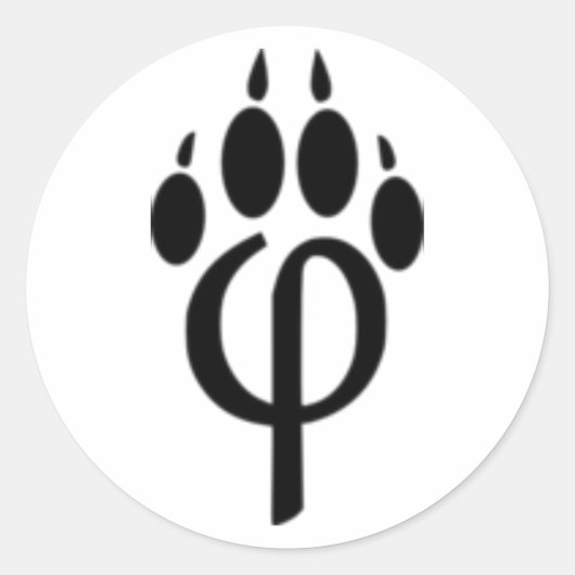 Pawphi Ronde Sticker (Voorkant)
