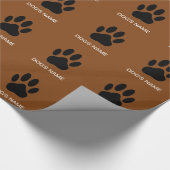 Pawprint Black en Brown Version Cadeaupapier (Hoek)