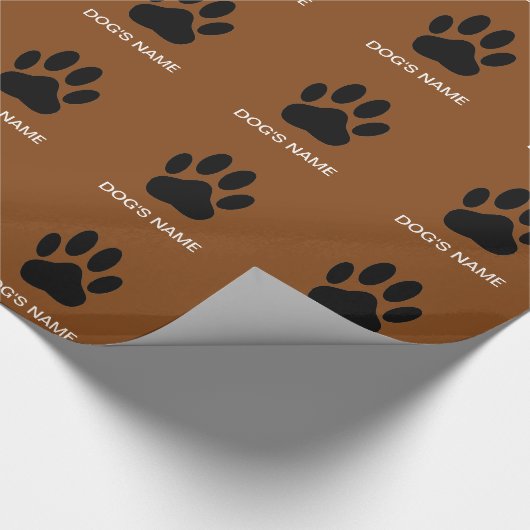 Pawprint Black en Brown Version Cadeaupapier (Hoek)