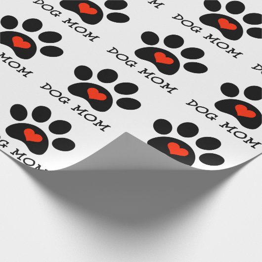 Pawprint Dog Mama Cadeaupapier (Hoek)