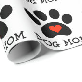 Pawprint Dog Mama Cadeaupapier (Rol Hoek)