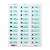 Pawprint Dog Mama Etiket (Full Sheet)