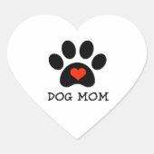 Pawprint Dog Mama Hart Sticker (Voorkant)