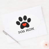 Pawprint Dog Mama Ovale Sticker (Envelop)