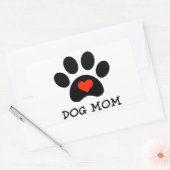 Pawprint Dog Mama Rechthoekige Sticker (Envelop)