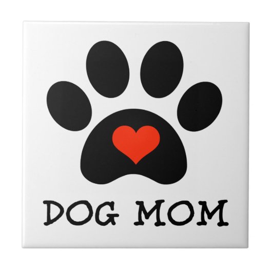 Pawprint Dog Mama Tegeltje (Voorkant)