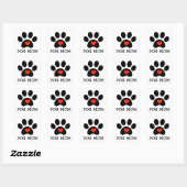Pawprint Dog Mama Vierkante Sticker (Vel)