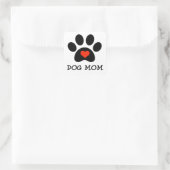Pawprint Dog Mama Vierkante Sticker (Tas)